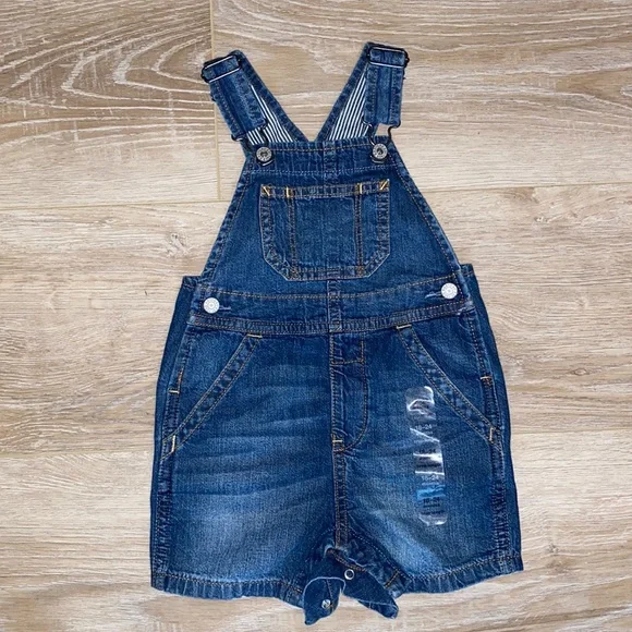 NWOT Baby Gap Denim Overalls 18 to 24 Months - Picture 1 of 4